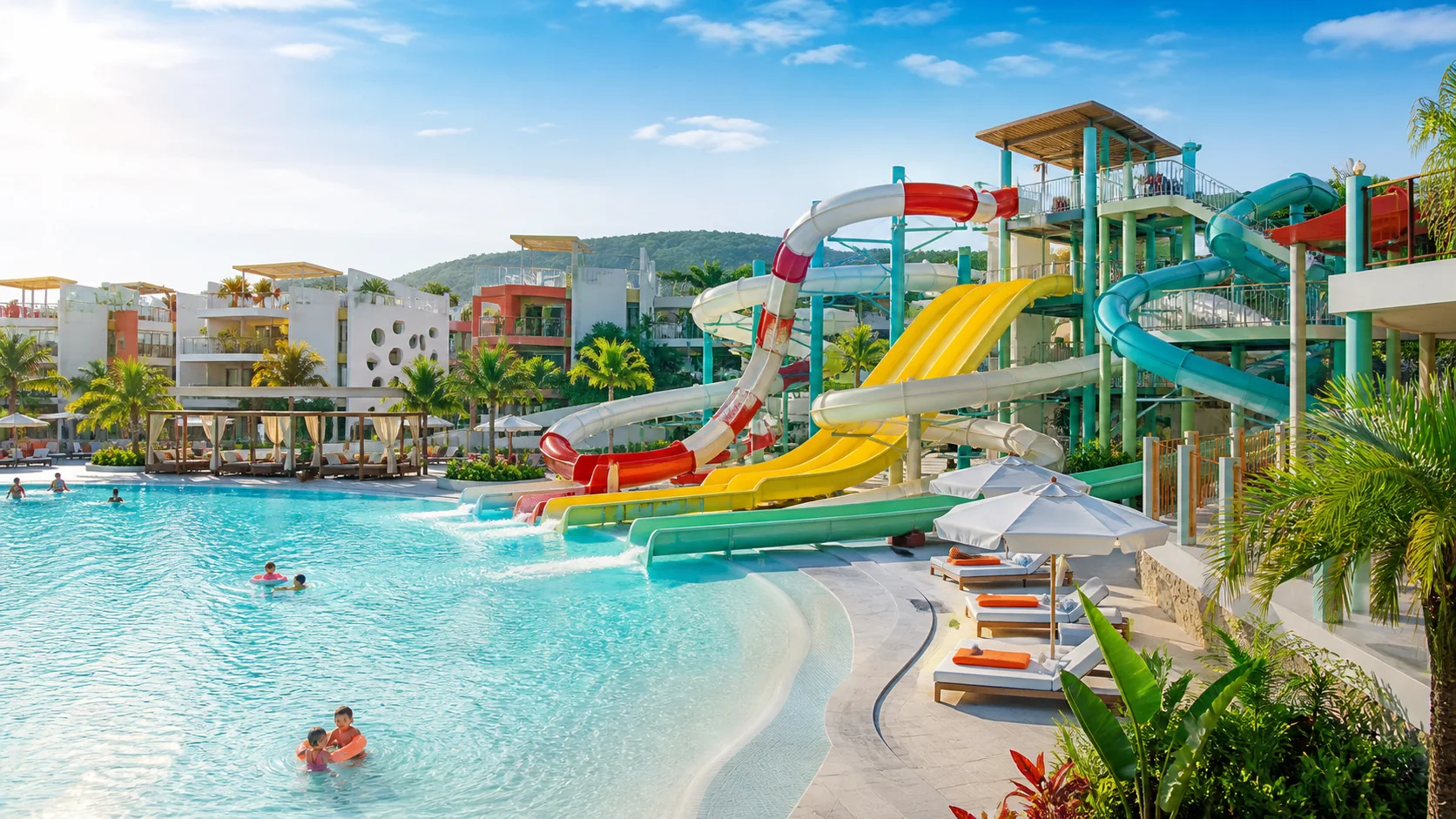 Aqua park ve aile tatili deneyimine odaklanan tematik resort konsepti
