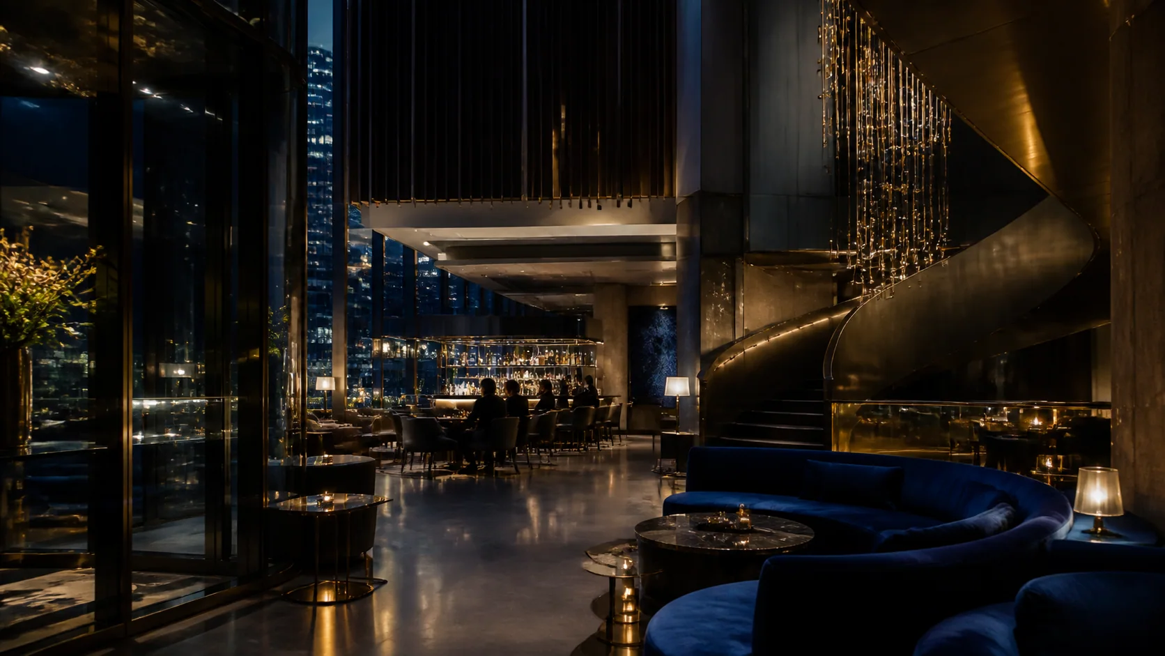 Illustrative hotel concept focused on premium interiors and an urban guest experience